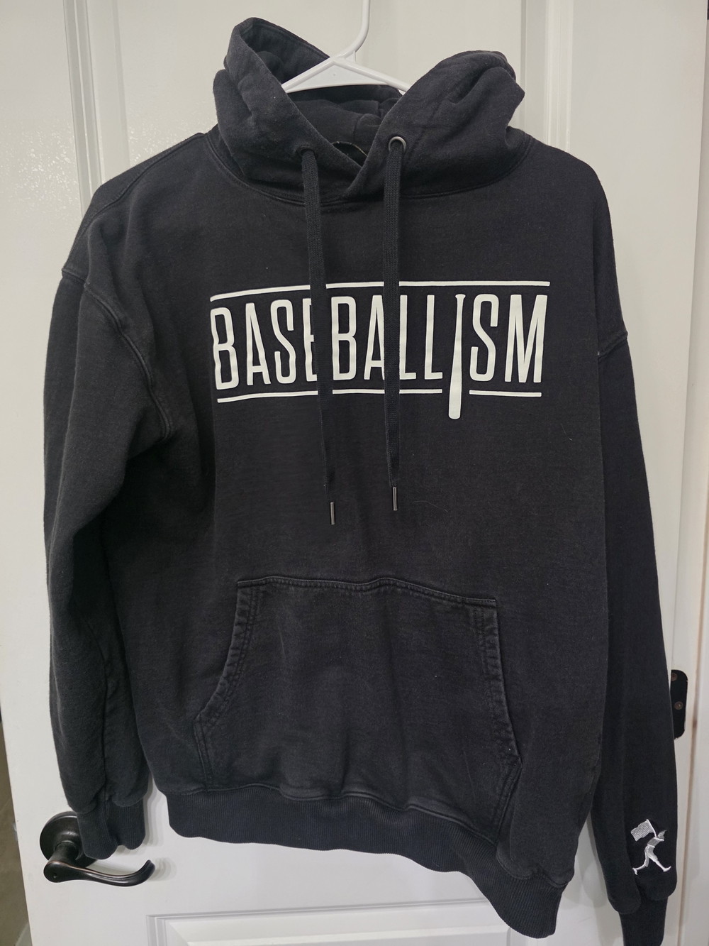 BASEBALLISM Men's Black Pullover Hoodie with Front Logo